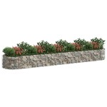 vidaXL Strat înălțat gabion, 500x100x50 cm, fier galvanizat