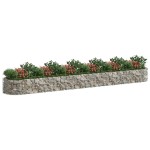 vidaXL Strat înălțat gabion, 600x100x50 cm, fier galvanizat