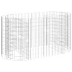 vidaXL Strat înălțat gabion, 200x100x100 cm, fier galvanizat
