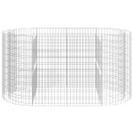 vidaXL Strat înălțat gabion, 200x100x100 cm, fier galvanizat