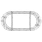 vidaXL Strat înălțat gabion, 200x100x100 cm, fier galvanizat
