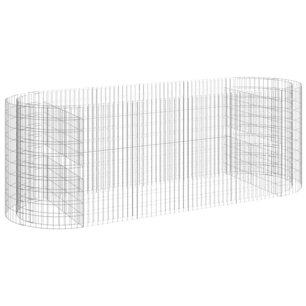 vidaXL Strat înălțat gabion, 300x100x100 cm, fier galvanizat