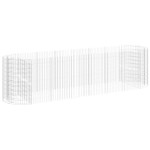 vidaXL Strat înălțat gabion, 400x100x100 cm, fier galvanizat