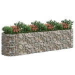 vidaXL Strat înălțat gabion, 400x100x100 cm, fier galvanizat