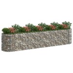 vidaXL Strat înălțat gabion, 500x100x100 cm, fier galvanizat