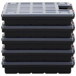 vidaXL Cutii de organizare, 5 buc., 40x30x5 cm, polipropilenă vidaXL Cutii de organizare, 5 buc., 40x30x5 cm, polipropilenă