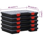 vidaXL Cutii de organizare, 5 buc., 40x30x5 cm, polipropilenă vidaXL Cutii de organizare, 5 buc., 40x30x5 cm, polipropilenă