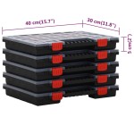vidaXL Cutii de organizare, 5 buc., 40x30x5 cm, polipropilenă
