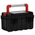 vidaXL Cutie de scule, negru și roșu, 45x28x26,5 cm