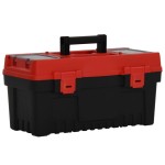 vidaXL Set de cutii de scule, 2 piese, negru și roșu, polipropilenă vidaXL Set de cutii de scule, 2 piese, negru și roșu, polipropilenă