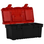 vidaXL Set de cutii de scule, 2 piese, negru și roșu, polipropilenă vidaXL Set de cutii de scule, 2 piese, negru și roșu, polipropilenă