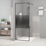 vidaXL Paravan de duș walk-in negru 80x195 cm sticlă ESG transparentă vidaXL Paravan de duș walk-in negru 80x195 cm sticlă ESG transparentă