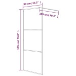 vidaXL Paravan de duș walk-in negru 80x195 cm sticlă ESG transparentă vidaXL Paravan de duș walk-in negru 80x195 cm sticlă ESG transparentă