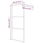 vidaXL Paravan de duș walk-in negru 90x195 cm sticlă ESG transparentă vidaXL Paravan de duș walk-in negru 90x195 cm sticlă ESG transparentă
