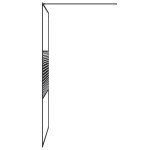 vidaXL Paravan de duș walk-in negru 115x195 cm sticlă ESG transparentă vidaXL Paravan de duș walk-in negru 115x195 cm sticlă ESG transparentă