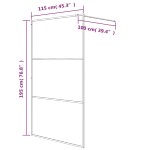 vidaXL Paravan de duș walk-in negru 115x195 cm sticlă ESG transparentă vidaXL Paravan de duș walk-in negru 115x195 cm sticlă ESG transparentă
