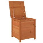 vidaXL Cutie de perne de exterior maro 50x50x56 cm lemn masiv brad vidaXL Cutie de perne de exterior maro 50x50x56 cm lemn masiv brad
