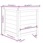 vidaXL Cutie de perne de exterior maro 50x50x56 cm lemn masiv brad vidaXL Cutie de perne de exterior maro 50x50x56 cm lemn masiv brad
