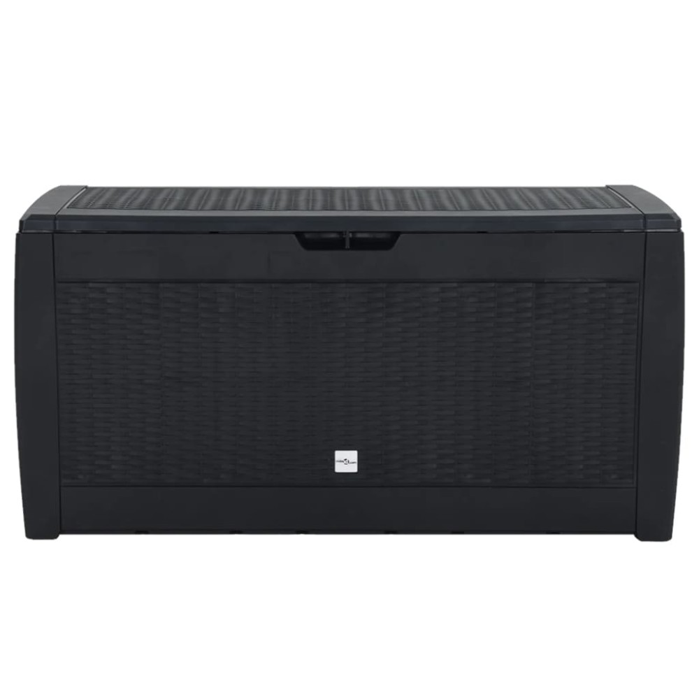vidaXL Ladă depozitare de grădină antracit 119x48x60 cm polipropilenă