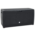 vidaXL Ladă depozitare de grădină antracit 119x48x60 cm polipropilenă vidaXL Ladă depozitare de grădină antracit 119x48x60 cm polipropilenă