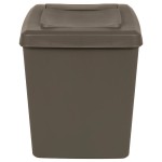 vidaXL Coșuri de gunoi stivuibile 3 buc. gri 75 L polipropilenă vidaXL Coșuri de gunoi stivuibile 3 buc. gri 75 L polipropilenă