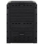 vidaXL Compostor de grădină, negru, 280 L, polipropilenă vidaXL Compostor de grădină, negru, 280 L, polipropilenă