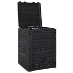vidaXL Compostor de grădină, negru, 280 L, polipropilenă vidaXL Compostor de grădină, negru, 280 L, polipropilenă