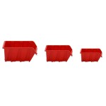 vidaXL Set rafturi atelier 26 buc. roșu / negru 77x39 cm polipropilenă vidaXL Set rafturi atelier 26 buc. roșu / negru 77x39 cm polipropilenă