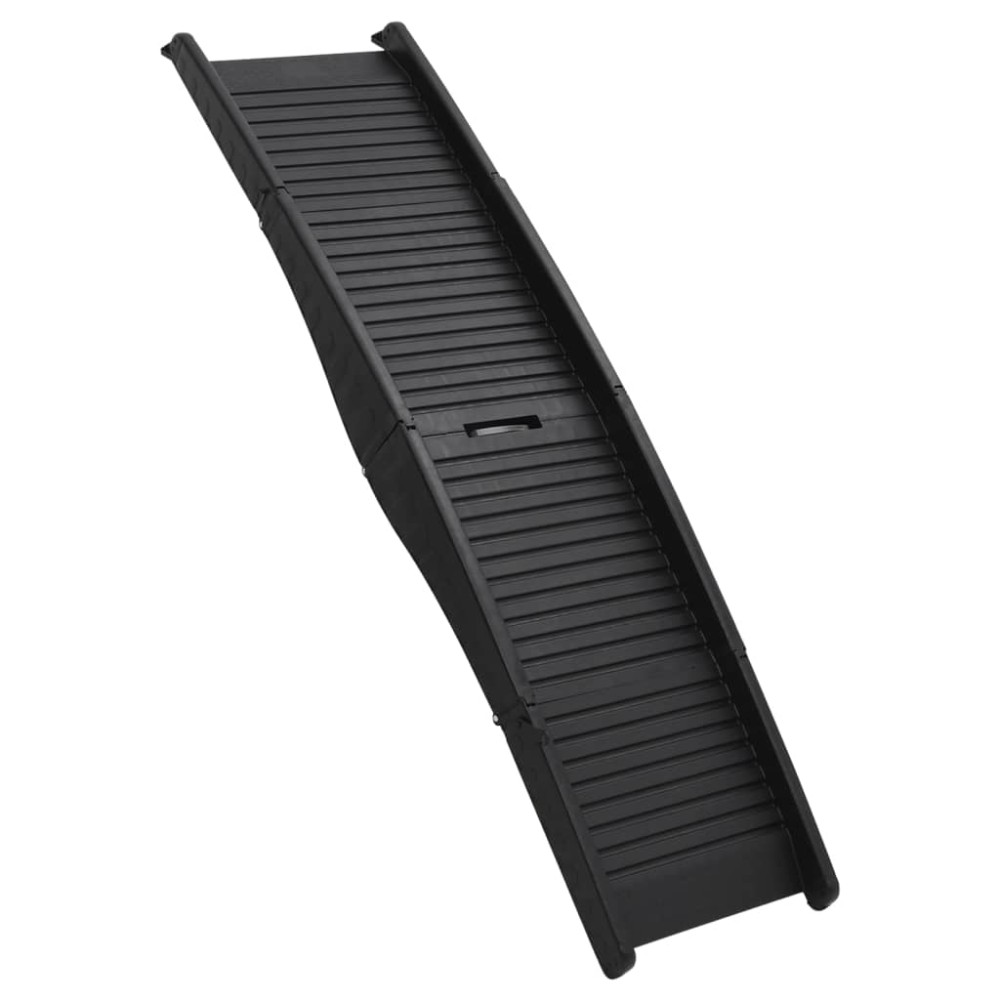 vidaXL Rampă pliabilă pentru câini, negru, 153x40x12,5 cm, plastic