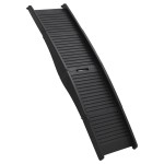 vidaXL Rampă pliabilă pentru câini, negru, 153x40x12,5 cm, plastic