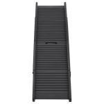 vidaXL Rampă pliabilă pentru câini, negru, 153x40x12,5 cm, plastic