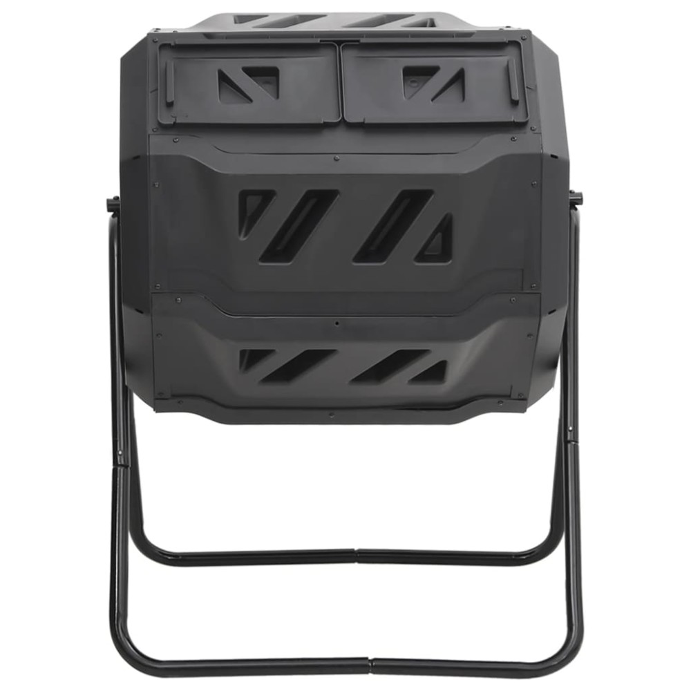vidaXL Recipient de compost de grădină, negru, 73x64x95 cm, 160 L