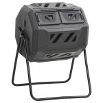 vidaXL Recipient de compost de grădină, negru, 73x64x95 cm, 160 L vidaXL Recipient de compost de grădină, negru, 73x64x95 cm, 160 L