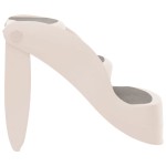 vidaXL Scări pliabile pentru câini în 3 trepte crem 50x38x38cm plastic