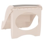 vidaXL Scări pliabile pentru câini în 3 trepte crem 50x38x38cm plastic