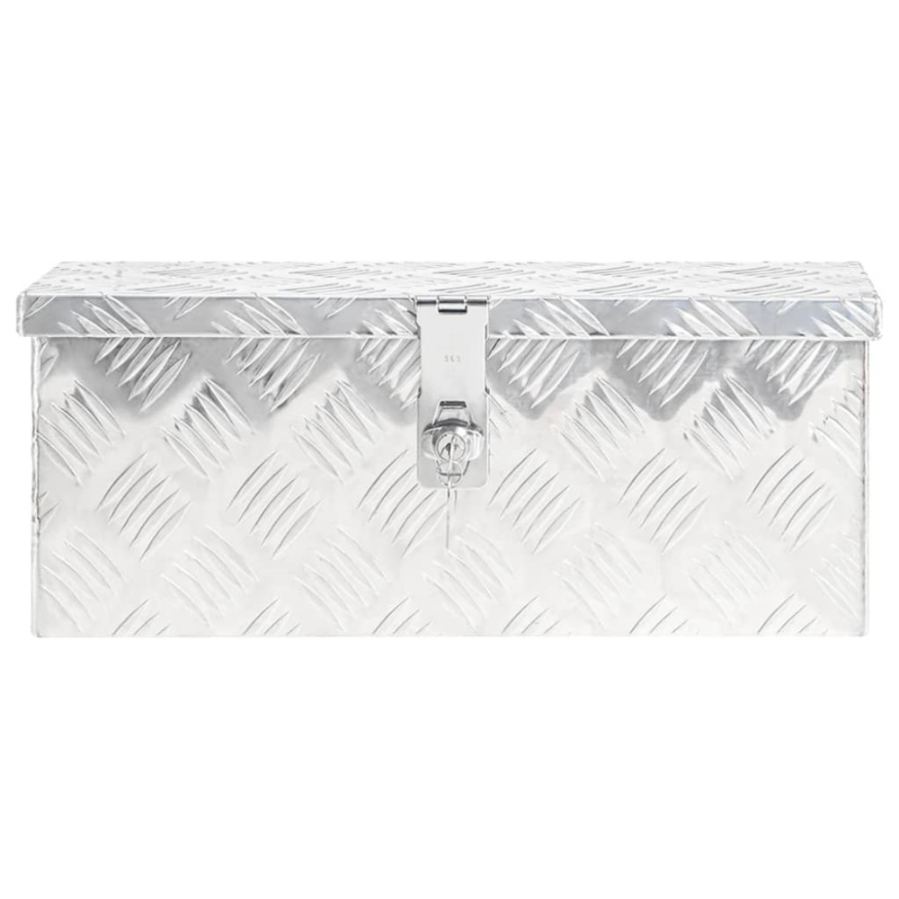 vidaXL Cutie de depozitare, argintiu, 50x15x20,5 cm, aluminiu