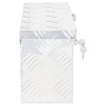 vidaXL Cutie de depozitare, argintiu, 50x15x20,5 cm, aluminiu vidaXL Cutie de depozitare, argintiu, 50x15x20,5 cm, aluminiu