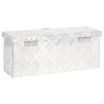 vidaXL Cutie de depozitare, argintiu, 50x15x20,5 cm, aluminiu vidaXL Cutie de depozitare, argintiu, 50x15x20,5 cm, aluminiu