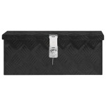 vidaXL Cutie de depozitare, negru, 50x15x20,5 cm, aluminiu vidaXL Cutie de depozitare, negru, 50x15x20,5 cm, aluminiu