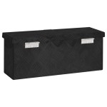 vidaXL Cutie de depozitare, negru, 50x15x20,5 cm, aluminiu vidaXL Cutie de depozitare, negru, 50x15x20,5 cm, aluminiu