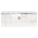 vidaXL Cutie de depozitare, argintiu, 60x23,5x23 cm, aluminiu vidaXL Cutie de depozitare, argintiu, 60x23,5x23 cm, aluminiu