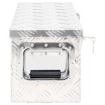 vidaXL Cutie de depozitare, argintiu, 60x23,5x23 cm, aluminiu vidaXL Cutie de depozitare, argintiu, 60x23,5x23 cm, aluminiu