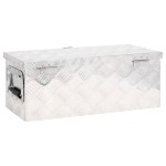 vidaXL Cutie de depozitare, argintiu, 60x23,5x23 cm, aluminiu vidaXL Cutie de depozitare, argintiu, 60x23,5x23 cm, aluminiu