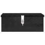 vidaXL Cutie de depozitare, negru, 60x23,5x23 cm, aluminiu vidaXL Cutie de depozitare, negru, 60x23,5x23 cm, aluminiu