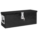vidaXL Cutie de depozitare, negru, 60x23,5x23 cm, aluminiu vidaXL Cutie de depozitare, negru, 60x23,5x23 cm, aluminiu