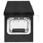 vidaXL Cutie de depozitare, negru, 60x23,5x23 cm, aluminiu vidaXL Cutie de depozitare, negru, 60x23,5x23 cm, aluminiu