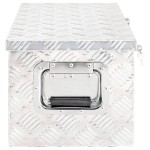 vidaXL Cutie de depozitare, argintiu, 70x31x27 cm, aluminiu vidaXL Cutie de depozitare, argintiu, 70x31x27 cm, aluminiu