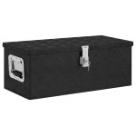 vidaXL Cutie de depozitare, negru, 70x31x27 cm, aluminiu vidaXL Cutie de depozitare, negru, 70x31x27 cm, aluminiu