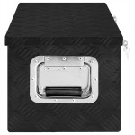 vidaXL Cutie de depozitare, negru, 70x31x27 cm, aluminiu vidaXL Cutie de depozitare, negru, 70x31x27 cm, aluminiu