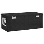 vidaXL Cutie de depozitare, negru, 70x31x27 cm, aluminiu vidaXL Cutie de depozitare, negru, 70x31x27 cm, aluminiu